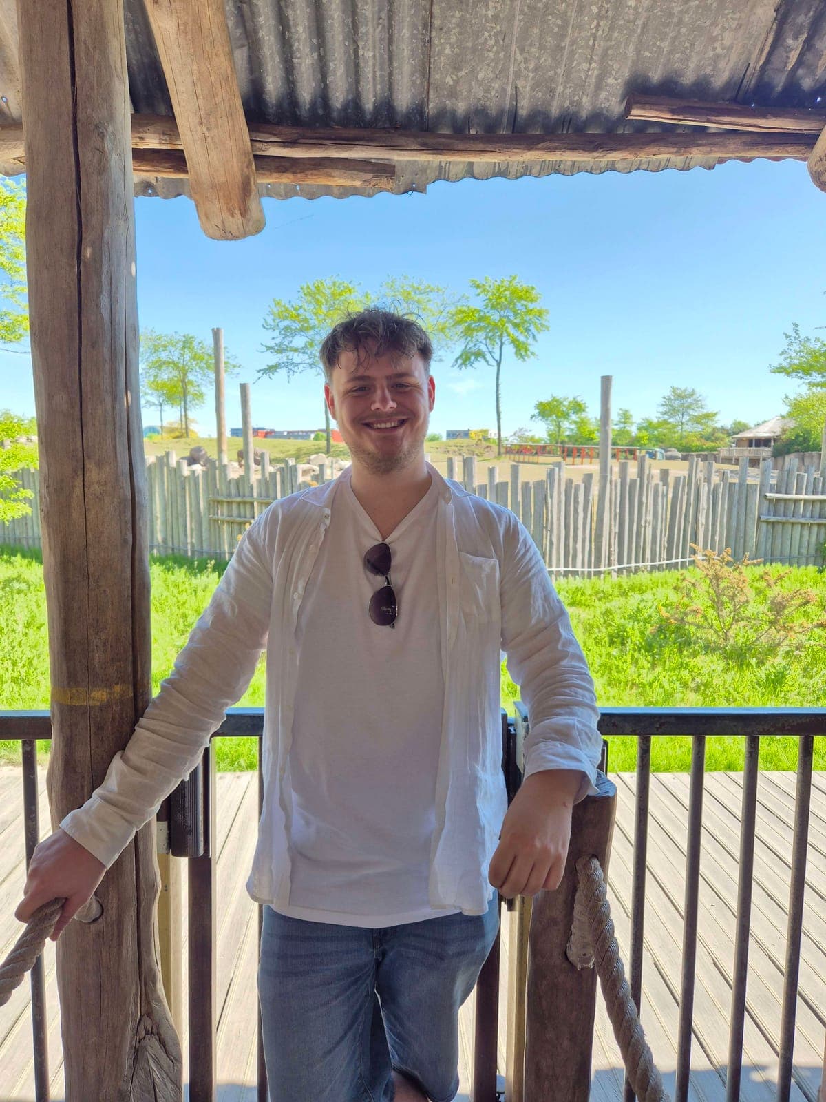 Jamey Weber smiling on a sunny day out
